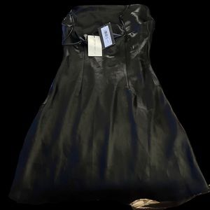 Little black satin dress